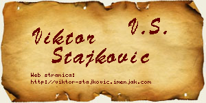 Viktor Stajković vizit kartica